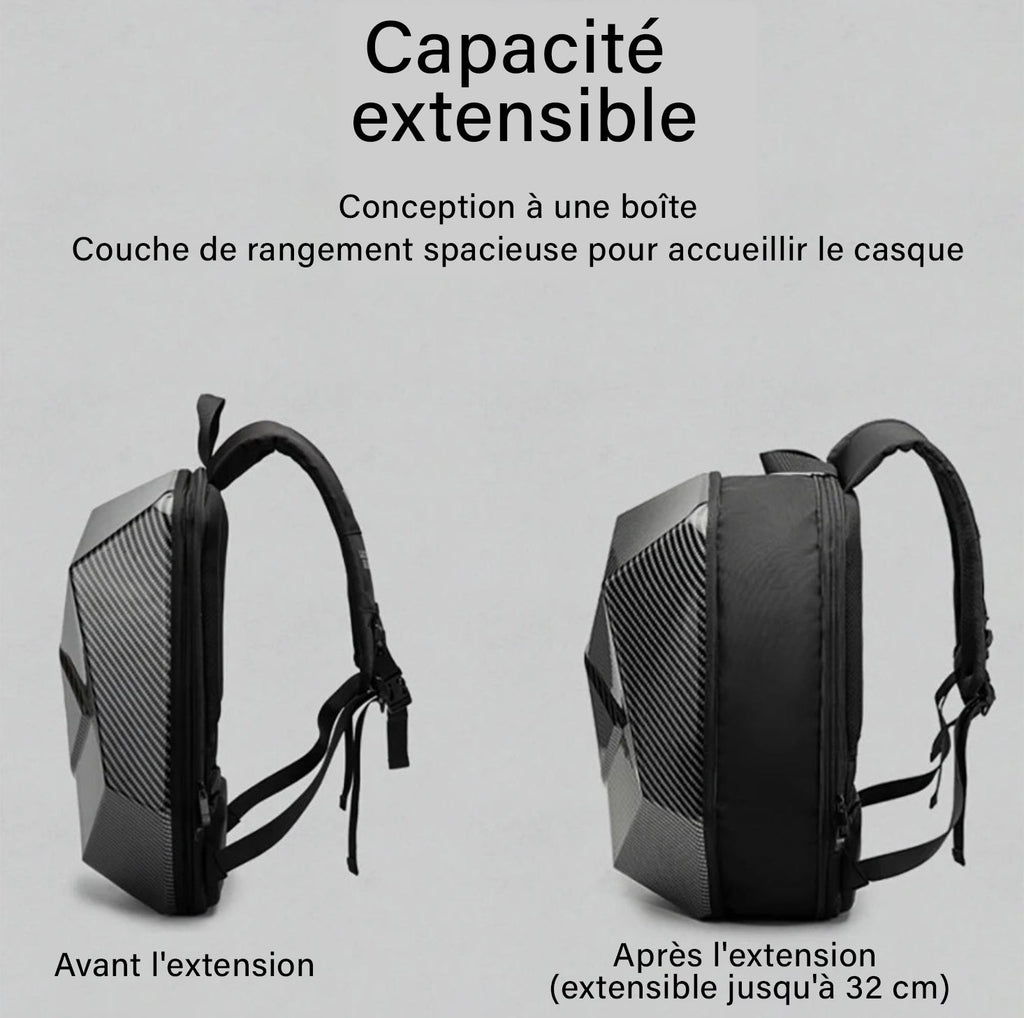 Sac à Dos Rigide Furtif – 100% Imperméable & Anti-Choc