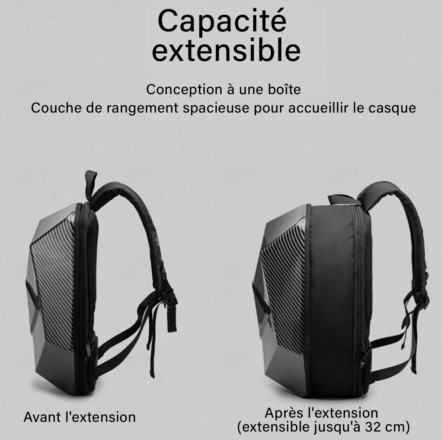 Sac à Dos Rigide Furtif – 100% Imperméable & Anti-Choc