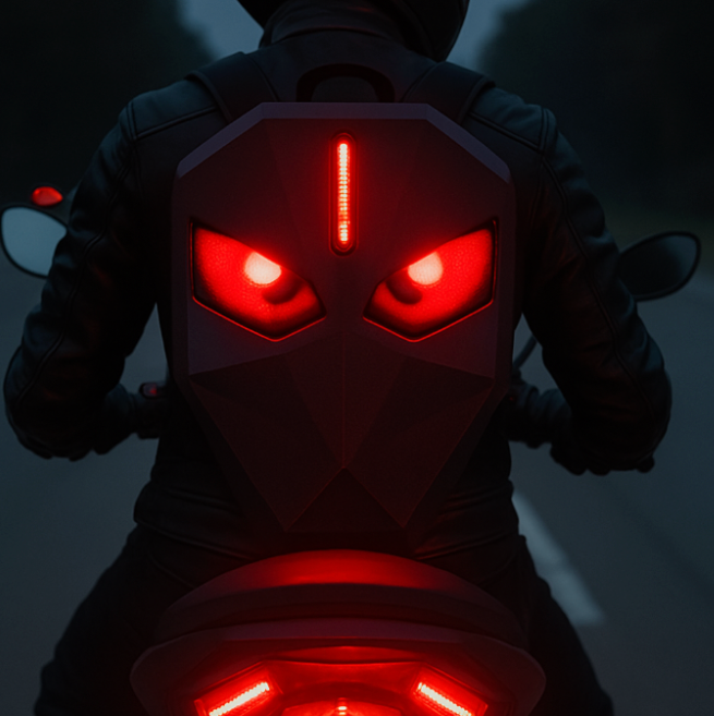 Sac à Dos Moto LED New-Gen – Technologie Feu Stop Actif