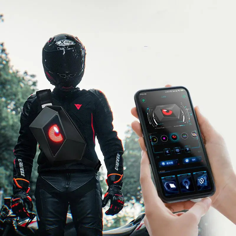 Sacoche Bandoulière Moto LED – Format Compact & Écran Connecté