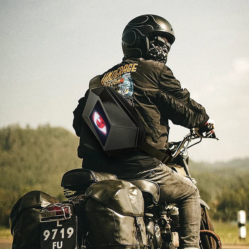 Sacoche Bandoulière Moto LED – Format Compact & Écran Connecté