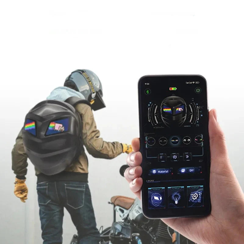 Sac a dos moto étanche à LED