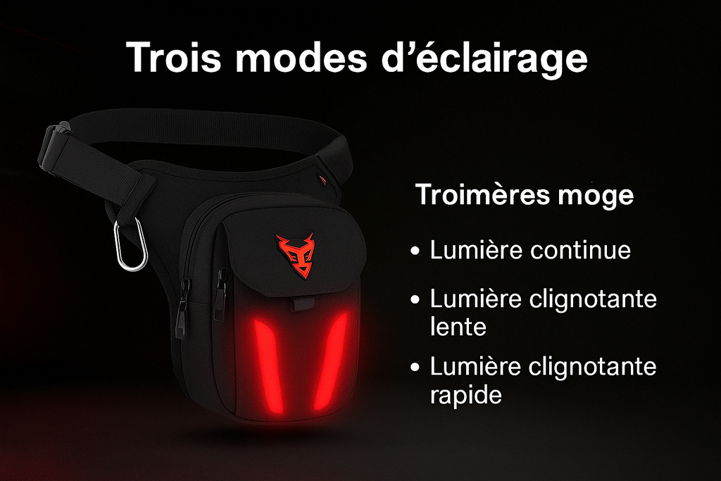 Sac a Dos / Cuisse Moto à LED