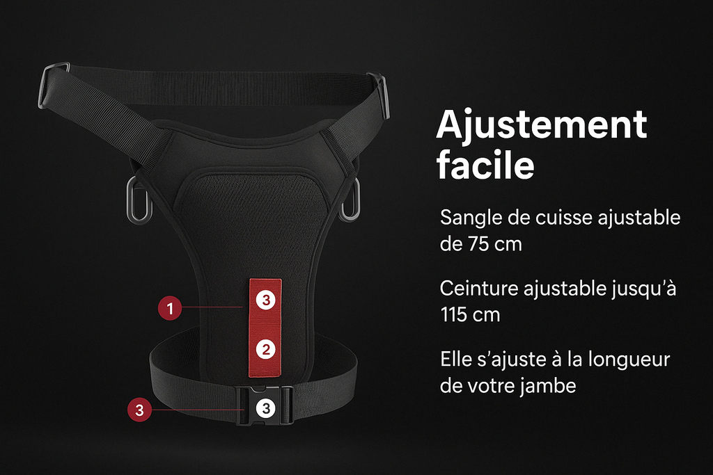 Sac a Dos / Cuisse Moto à LED