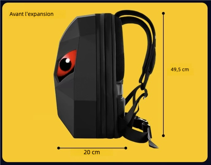 Sac à Dos Moto LED New-Gen – Technologie Feu Stop Actif